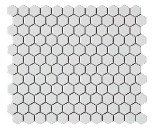 HEXAGON WHITE MATT 26X30