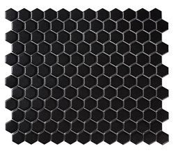 Hexagon Black Matt 10.2x11.8